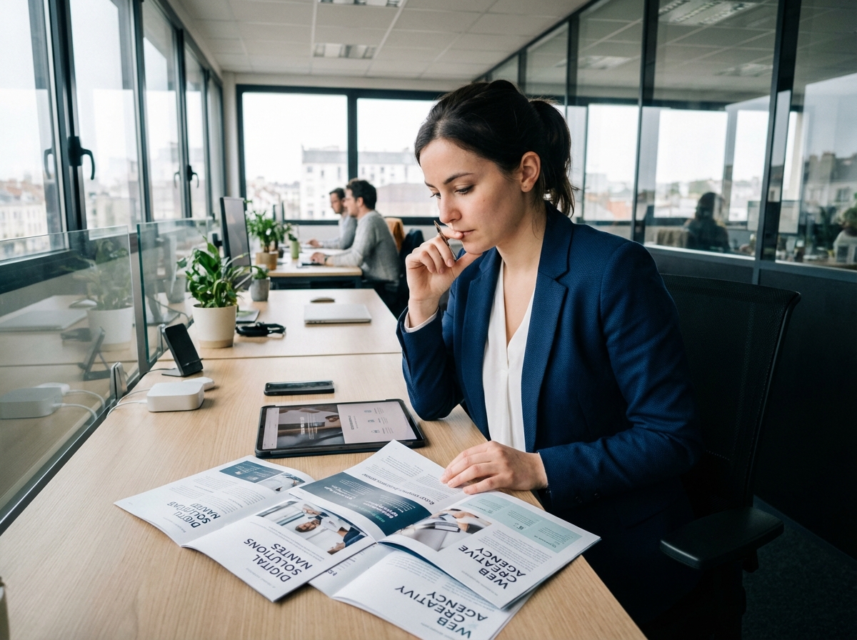 Jeune femme professionnelle en bureau à Nantes