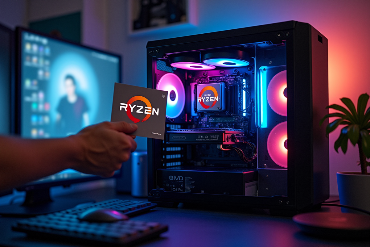 Montage PC avec processeur Ryzen et tests de specifications